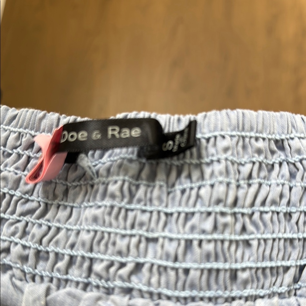 Doe & Rae Blue Off-Shoulder Blouse - Picture 9 of 9